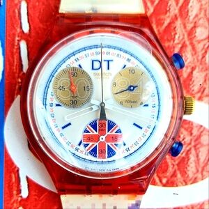 Vintage Swatch Chrono Watch DALEY THOMPSON SCZ105 1996 Olympic Specials NOS
